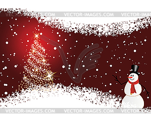 Christmas (New Year) card - vector image