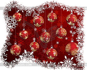 Christmas (New Year) card - vector clipart