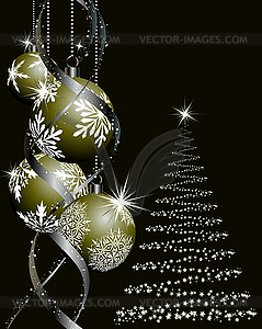 Christmas (New Year) card - vector EPS clipart