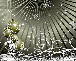 Christmas (New Year) card - vector image