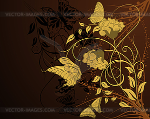 Floral frame - vector clip art