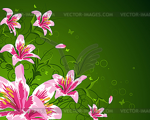 Floral background - vector clipart / vector image