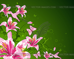 Floral frame - vector image