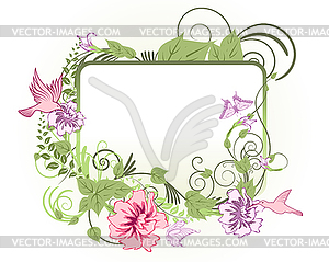 Floral frame - vector image