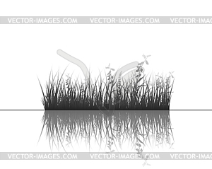 Grass on water - vector EPS clipart