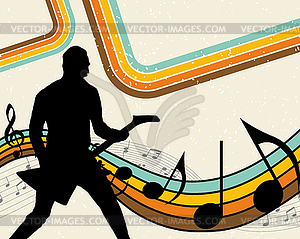 Rock group guitarist - vector clipart
