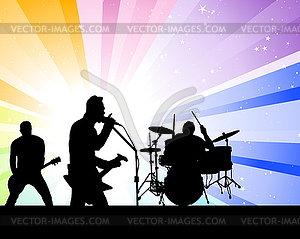 Rock group - color vector clipart