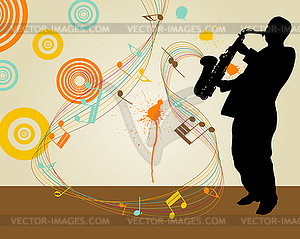 Saxophonist - vector clipart