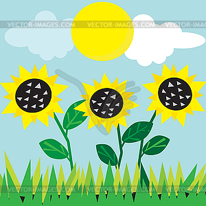 Meadow card - vector EPS clipart