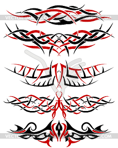 Tattoos set - royalty-free vector clipart