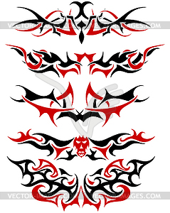 Tattoos set - vector clip art