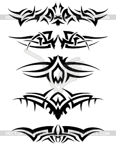 Tattoos set - vector clipart