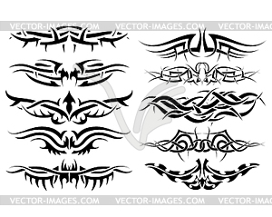 Tattoos set - vector image