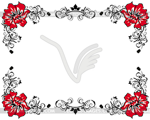 Floral frame - vector image