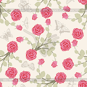 Seamless floral pattern - vector image