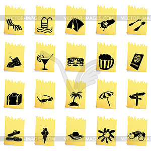 Travel icons set - vector clip art