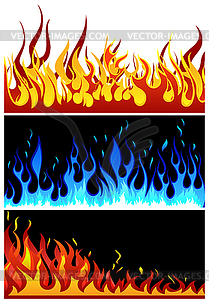 Fire background set - vector clipart