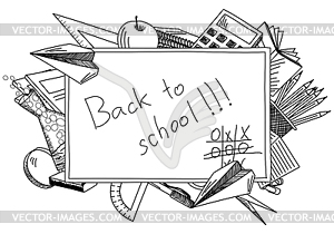 Back to school theme - vector clipart