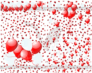 Set of balloons background - vector image