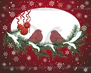 Рождественская открытка - векторное изображение EPS