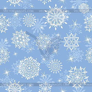 Seamless snowflakes background - royalty-free vector image