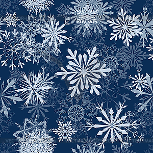 Seamless snowflakes background - vector clipart