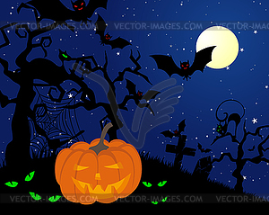 Happy halloween card - vector clip art