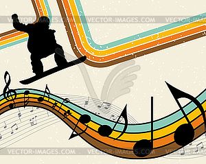Snowboard background - royalty-free vector clipart