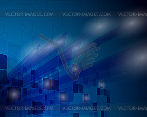 Technological blue background - vector clip art