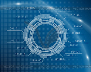 Technological blue background - vector clip art