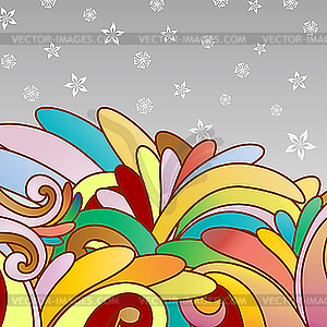 Multicolor abstract floral background - vector clipart