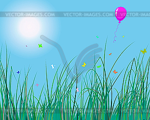 Air balloon - vector clipart / vector image