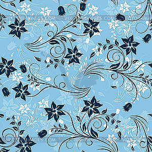 Seamless floral pattern - vector clipart