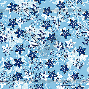 Seamless floral pattern - royalty-free vector clipart