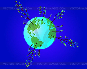 Ecological globe - vector clipart