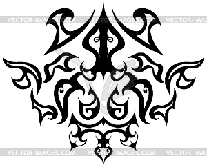 Gothic pattern - white & black vector clipart