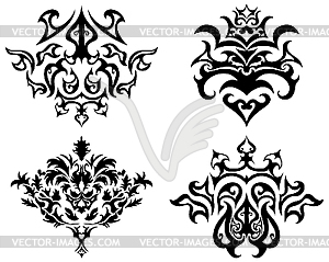 Gothic pattern set - vector clip art