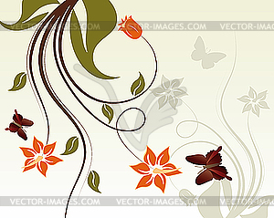 Floral background - vector image