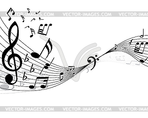 Background of music notes - vector EPS clipart