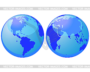 World globes - vector EPS clipart