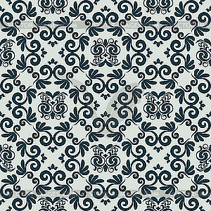 Seamless damask pattern - vector clipart