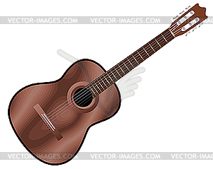Акустическая гитара - векторный клипарт / векторное изображение