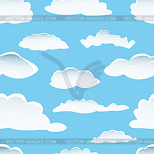 Seamless cloud background - royalty-free vector image