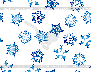 Seamless snowflakes background - vector clipart