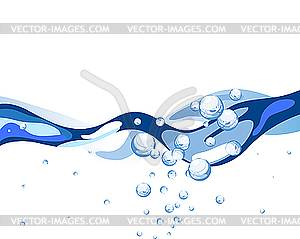 Background of water bubbles - vector clipart