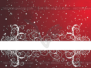 Red winter card - vector EPS clipart