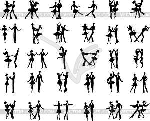 Ballroom dancers - vector image
