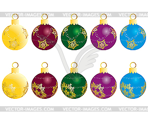 Set of christmas balls - vector image