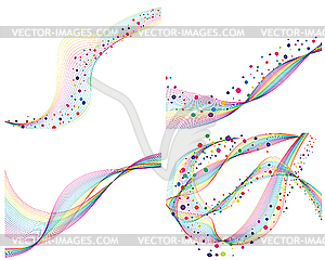 Set of colorful lines background for design use - vector clipart