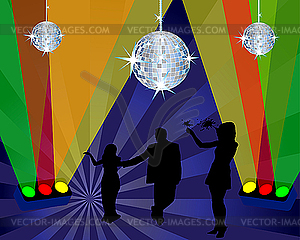 Club scene - vector image